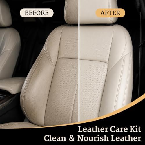 Leather Cleaner & Conditioner Kit for Cars & Home, 2x16 oz (2 IN 1)
