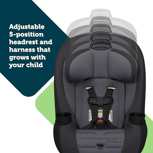 Ellaris 3-in-1 Convertible Car Seat, Slim Fit Design, Rear & Forward-Facing, 5-Position Headrest, Travel-Friendly with Machine-Washable Seat Pad, Peacock Blue