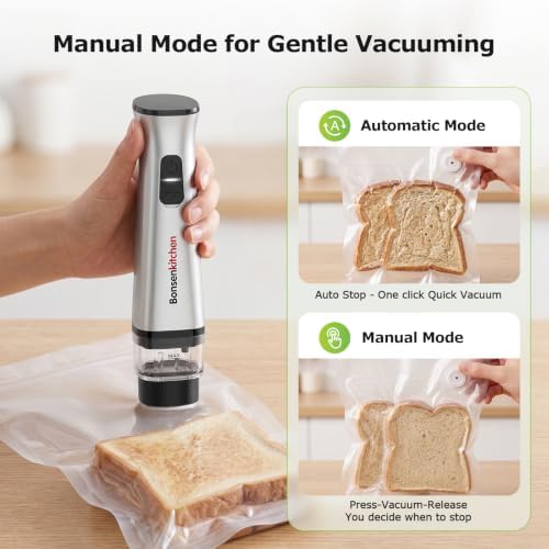 Handheld Vacuum Sealer for Travel, 30 Reusable Bags