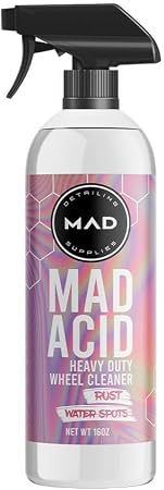 MAD Acid Heavy Duty Wheel Cleaner & Rim Cleaner - Safe on Chrome, Clear Coated Painted Surfaces, Glass, Plastic, And Mos
