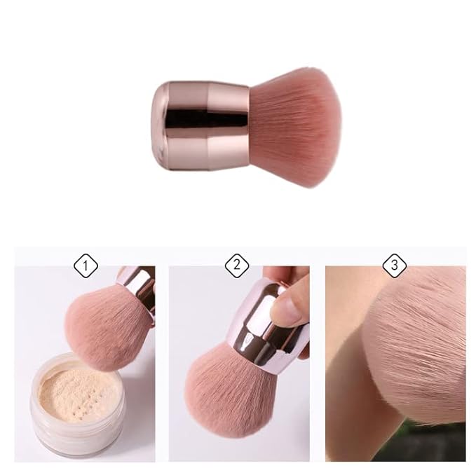 HLLMX Foundation Brush Contour Brush Blush Brush Nail Art Dust Powder Remover Brush Large Mineral Powder Brush Foundation Brush for Makeup or Acrylic UV Gel Nail Arts