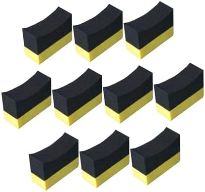 WOONEKY 10Pcs Tire Dressing Applicator Wax Polishing Sponge Portable Car Interior for Effective Tire Shine and Detailing