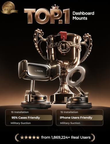 Suction Phone Mount for Car, [Ultra Suction & Less Fuss] Car Phone Holder Mount Vacuum Dashboard Phone Holder, Car Cell Phone Holder for iPhone 18 Pro Max 17 16 15 Air with Case Galaxy S26 S25