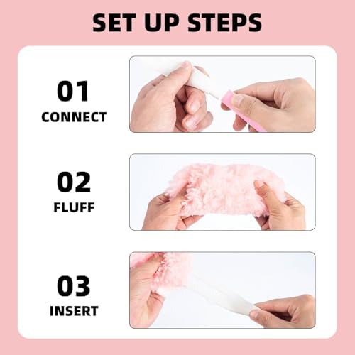 Duster Refills for Swiffer Duster, 30 Count Pink Duster Kit with Handle