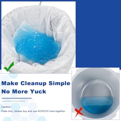 150 PCS Bedside Commode Absorbent Pads for Adult Toilet Chair Bucket