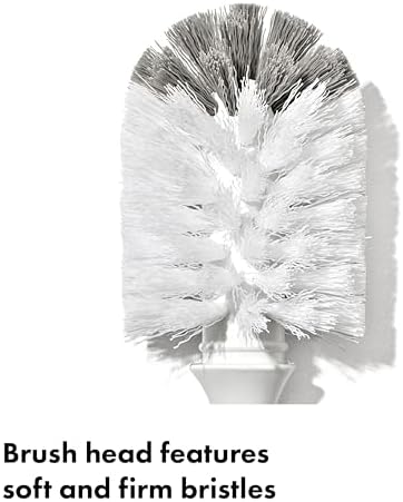 Baby Bottle Brush with Nipple Cleaner and Stand, Gray 2-Pack