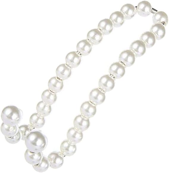FAVOMOTO Car Purse Hook with Pearls Decoration for Hanging Grocery Bags, Universal Car Headrest Hooks, Car Back Seat Han