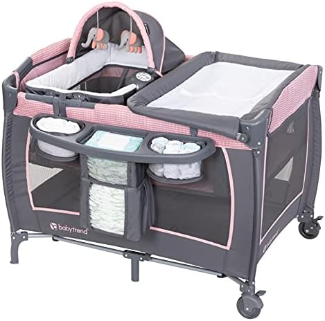 Passport Cargo Travel System, Pink Bamboo with Lil' Snooze Deluxe III Bassinet