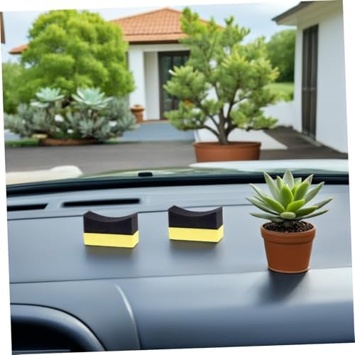 WOONEKY 10Pcs Tire Dressing Applicator Wax Polishing Sponge Portable Car Interior for Effective Tire Shine and Detailing