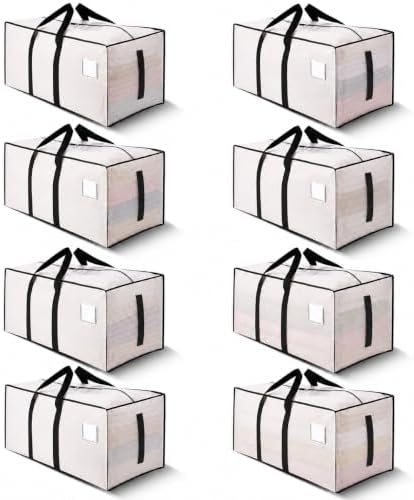8 Pack Extra Large Heavy Duty Moving Bags, 20-Gallon Clothes Storage Bags