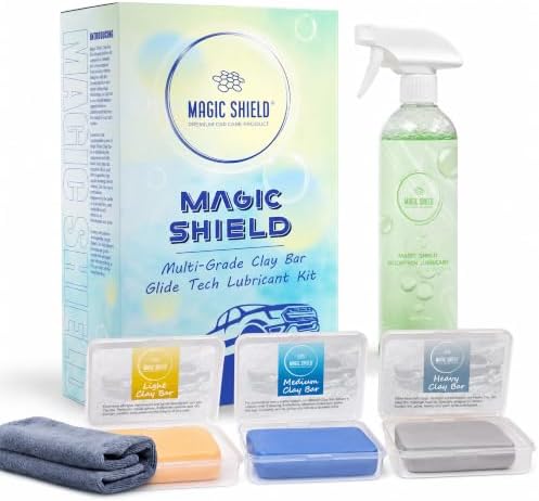 Magic Shield Car Clay Bar Triple Pack, Light, Medium & Heavy, 3 x 100 g