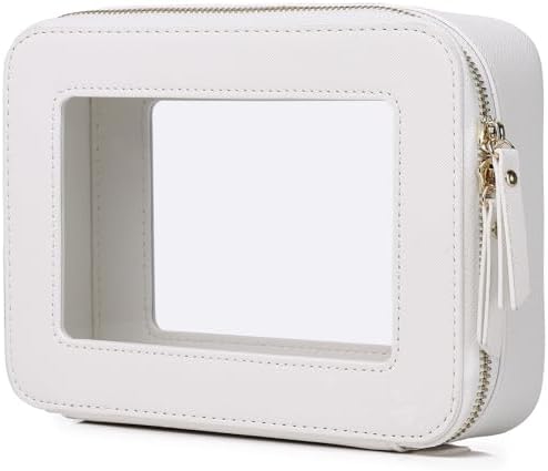 Pinkmik Clear Makeup Bag, (White, M)