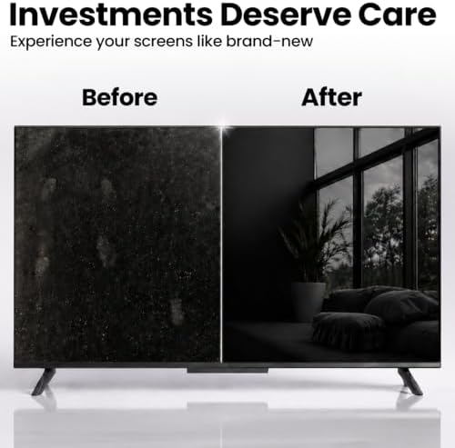 Screen Cleaner Spray Kit (Streak-Free) TV Screen Cleaner for Smart TV, Lcd, LEd, Oled | Computer Screen Cleaner Spray and Wipe Microfiber Cloth - TV, Monitor, Laptop, iPad, Car - 6.7oz 1 Pack
