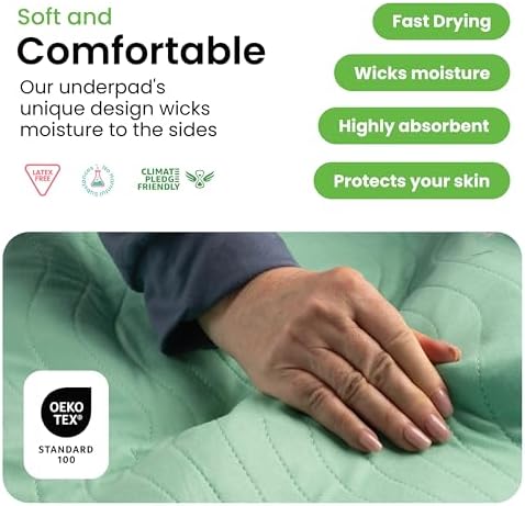 Washable Underpads, Heavy Absorbency Reusable Incontinence Pads