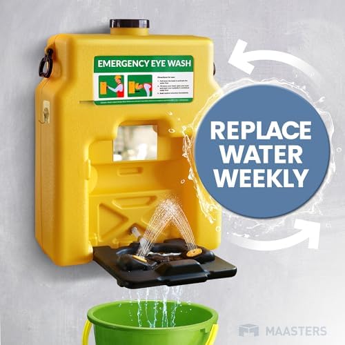 14 Gallon Portable Eye Wash Station, OSHA-Compliant, Wall-Mounted