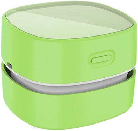 ODISTAR Desktop Vacuum Cleaner,Mini Table dust Sweeper Energy Saving with auto Power-Off Function,High Endurance up to 400 mins,Cordless&360º Rotatable for Keyboard/Home/Office (Green Charging)