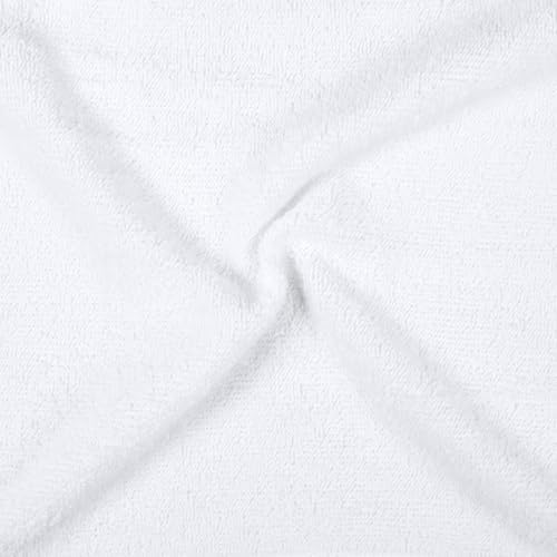 Highly Absorbent, Fast Drying 100% Cotton Washcloths for Bathroom, Machine Washable, Soft, 12 x 12 in, White, 60-Pack