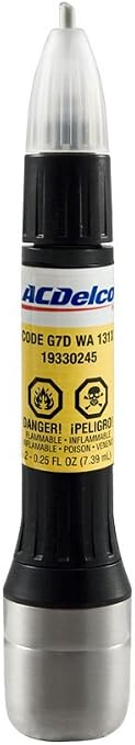 Genuine GM ACDelco 2-in-1 Touch Up Paint Bottle Bright Yellow G7D WA131X & Clear Coat