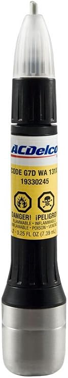 Genuine GM ACDelco 2-in-1 Touch Up Paint Bottle Bright Yellow G7D WA131X & Clear Coat