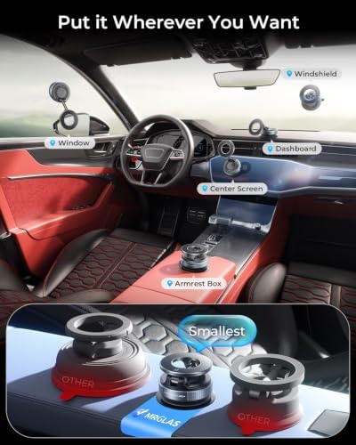 2026 Upgraded for MagSafe Vacuum Car Phone Mount, 360° Adjustable