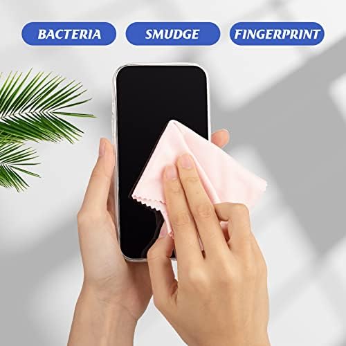 200 Pcs Microfiber Glasses Cleaning Cloth,Multi Color