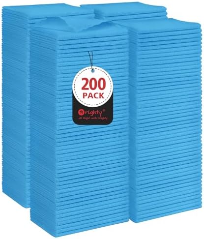 Microfiber Cleaning Cloth, 200 Pack Microfiber Towels for Cars, Multi-Purpose Shop Towels Cleaning Rags Bulk for Car, Home, Kitchen, 11.5’’ x 11.5’’, Blue
