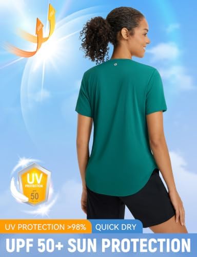 Women's Sun Shirt Workout Athletic Tops V Neck