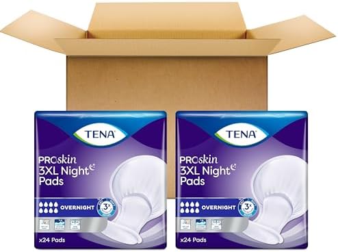 Incontinence Pads, 3XL Plus Size, Overnight Absorbency, for Men & Women, ProSkin - 48 Count