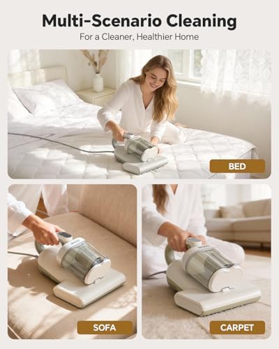 Mattress Vacuum Cleaner, 20000Pa Bed Vacuum with 253.7nm UV-C Light