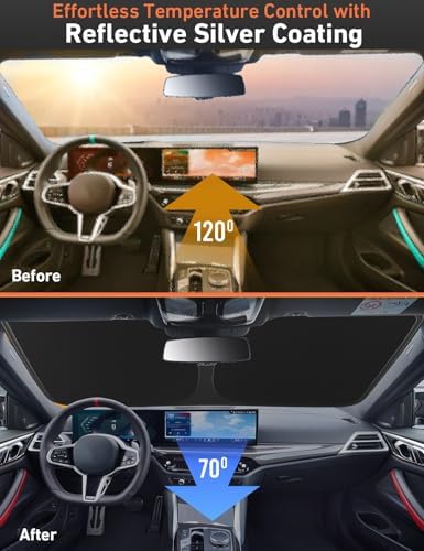 Windshield Sunshade Compatible for Toyota RAV4 2019-2024 2025 2026