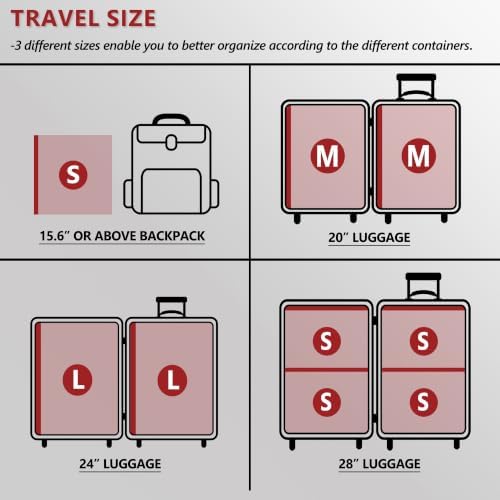 Travel Vacuum Bags with Rechargeable Pump, 18 Combo, Clear
