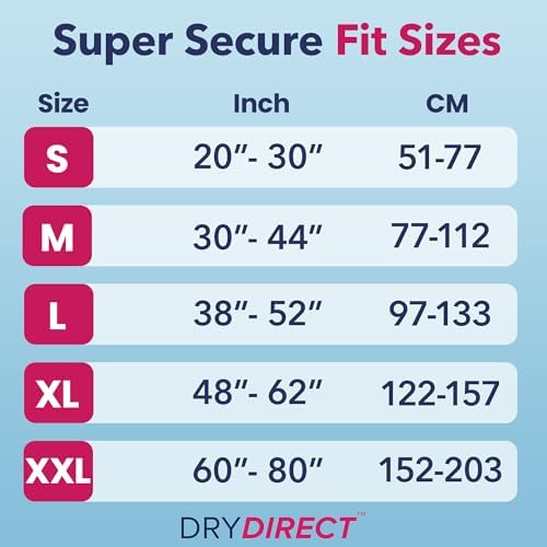 Super Overnight Underwear, Soft Cloth-Like Adult Diapers, Overnight Disposable Incontinence Protection - Medium (Pack of 14)