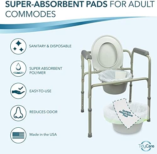 Value Pack of 40 Disposable Absorbent Bedside Commode Pads