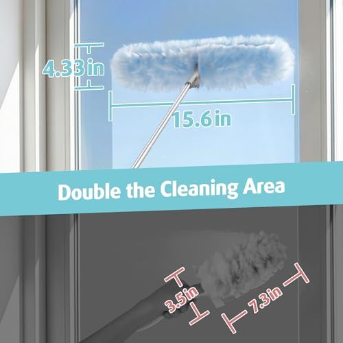 6ft Extendable Duster with 20 Refills for Swiffer Dusters