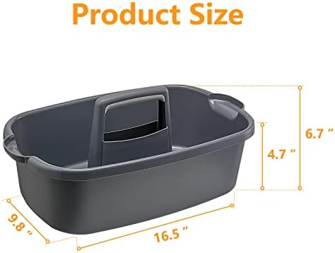 Cleaning Caddy with Handle, Shower & Under Sink Basket, Grey