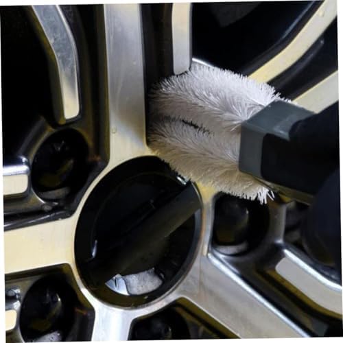 FAVOMOTO 2pcs Car Lug Nut Brush Ergonomic Wheel Cleaning Tool for Rim Tire Detailing Design for Easy Use for Automotive Cleaning Maintenance