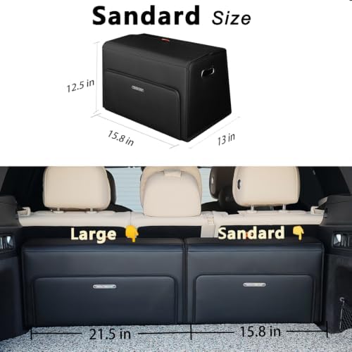Double-Layer Car Trunk Organizer with Magnetic Lid for SUV, Truck, MPV
