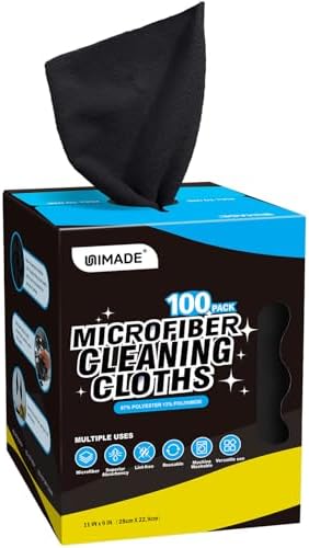 Microfiber Cleaning Cloth, 100 Sheets Microfiber Towels for Cars