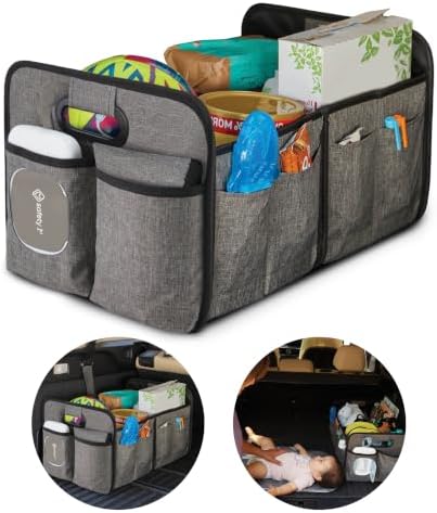 Baby Trunk Organizer & Diaper Changing Station, Gray