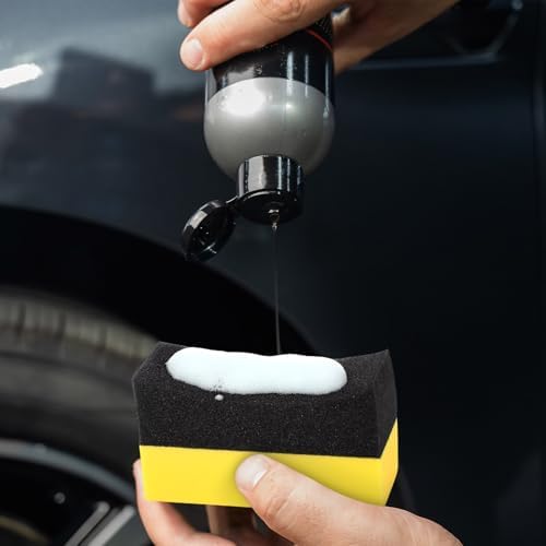 Tallew 18 Pcs Tire Shine Dressing Applicator Tire Dressing Applicator Pads Color Polishing Sponge Wax Buffing Pads for Car Glass Painted Steel Porcelain