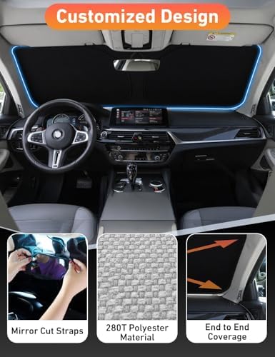 Windshield Sunshade Compatible for Toyota RAV4 2019-2024 2025 2026