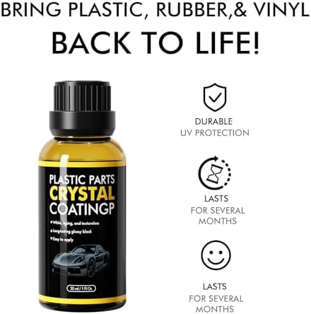 Plastic Restorer for Cars, Ceramic Coating Black Trim Restoration