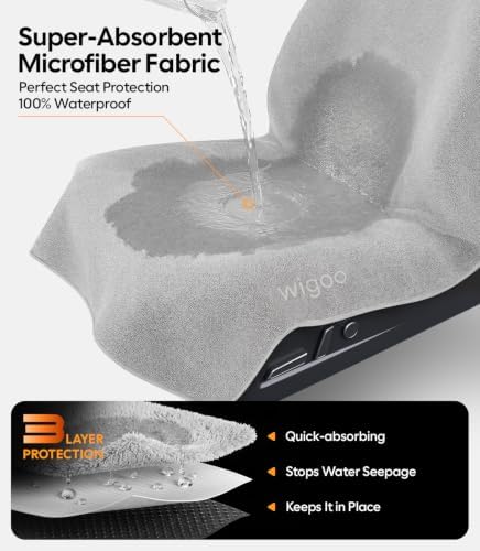 Car Seat Towel, Sweatproof, for Use After Gym, Light Gray, 1 Pack