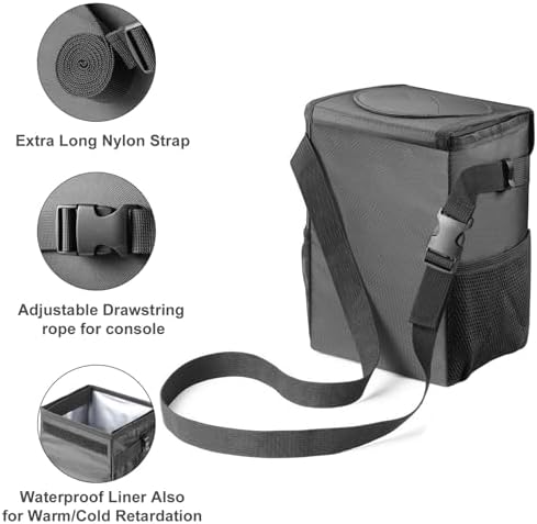 Ryhpez Car Trash Can with Lid, Hanging Trash Bin Car Garbage Can, Leakproof