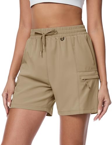 Women's Hiking Cargo Shorts with 4 Pockets Quick Dry Golf Casual