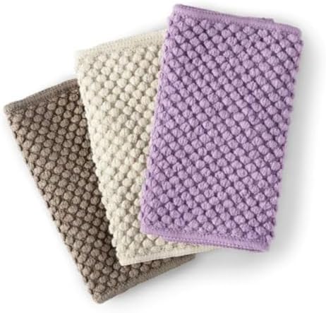 Norwex Counter Cloths 3 pack - Reusable Microfiber Cleaning Cloths - High Absorbency, Use with Water Only