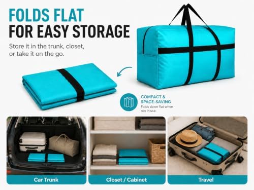 Extra Large Canvas Storage Duffle Bag, Duffel Bag for Travel Black 130L