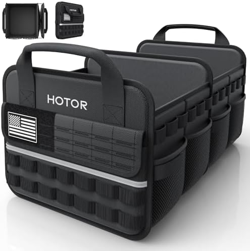 Tactical Trunk Organizer - Car Storage with Front MOLLE Pockets