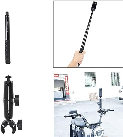 Suction Car Mount for Insta360 x5,x4, x3, x2, x,One RS,R Compatible with GoPro Max DJI OSMO 360 Camera 5 in 1 Suction Mount Kit for Action Cameras (Includes 44.9-inch Selfie Stick)