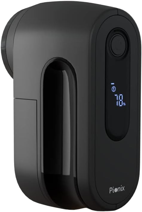 Pionix Fabric Shaver, Sweater Shavers to Remove Pilling, High-Perf Defuzzer, Rechargeable Electric Lint Shaver for Fuzz and Lint Balls from Clothing, Upholstery 2000mah Battery (Charcoal Black)